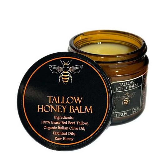 Tallow Balm with Raw Honey, Moisturizing Cream Tallow